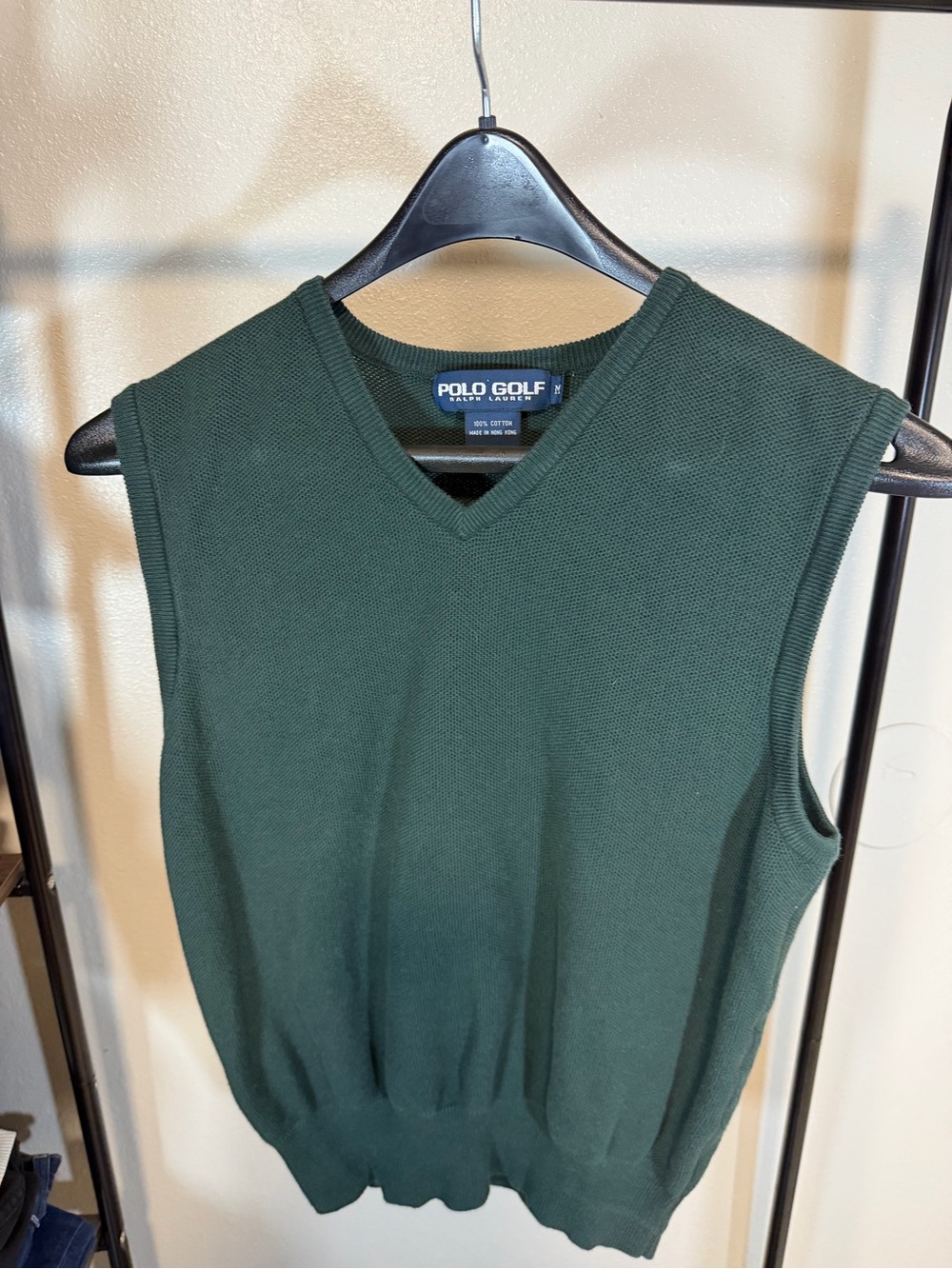 Vintage Ralph Lauren Polo Golf Dark Green V-Neck Sweater Vest